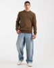 ONLY & SONS ONLY & SONS crew neck knit sweater in speckled olive-Green - 2