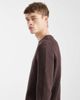 ONLY & SONS ONLY & SONS crew neck rib knit sweatshirt in brown - 4