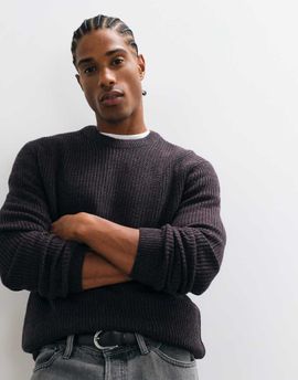 ONLY & SONS ONLY & SONS crew neck sweater in blue-Brown
