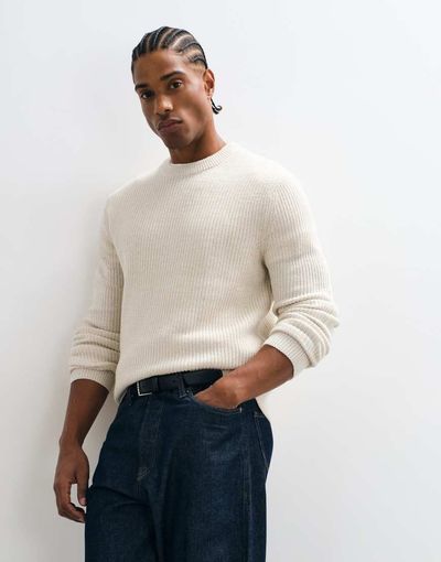 ONLY & SONS ONLY & SONS crew neck sweater in white