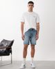 ONLY & SONS ONLY & SONS Edge straight fit shorts in mid wash blue - 1