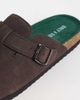 ONLY & SONS ONLY & SONS faux suede clogs with buckle in chocolate-Brown - 3