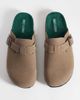 ONLY & SONS ONLY & SONS faux suede clogs with buckle in greige-Gray - 3