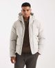 ONLY & SONS ONLY & SONS hooded puffer jacket in cream multi corduroy-Neutral - 1