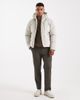 ONLY & SONS ONLY & SONS hooded puffer jacket in cream multi corduroy-Neutral - 2