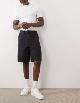 ONLY & SONS ONLY & SONS jorts in washed black denim