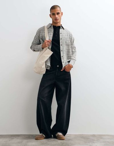 ONLY & SONS ONLY & SONS Kayce barrel fit jeans in black denim