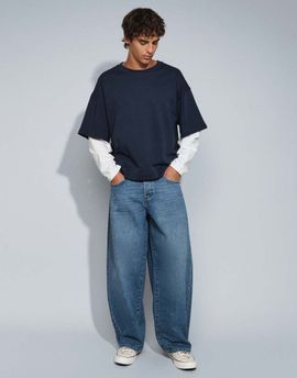 ONLY & SONS ONLY & SONS Kayce barrel fit jeans in dark-blue denim
