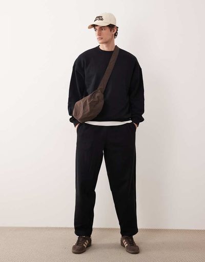 ONLY & SONS ONLY & SONS loose fit sweatpants in black-Green