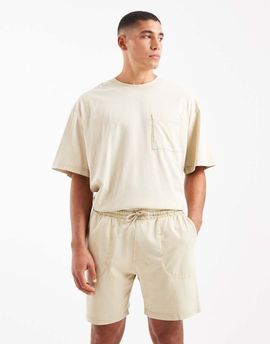 ONLY & SONS ONLY & SONS lounge shorts in cream - part of a set-Green
