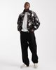 ONLY & SONS ONLY & SONS oversized teddy zip up fleece in monochrome-Black - 1
