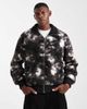 ONLY & SONS ONLY & SONS oversized teddy zip up fleece in monochrome-Black - 2