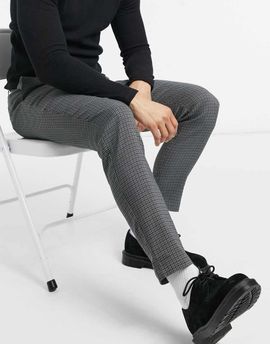 ONLY & SONS Only & Sons pant set in houndstooth gray-Grey