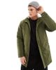 ONLY & SONS Only & Sons parka with borg lined hood in khaki-Green - 1