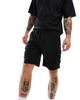 ONLY & SONS ONLY & SONS plisse cargo shorts in black - part of a set - 1