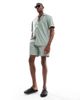 ONLY & SONS ONLY & SONS plisse shorts in sage green - part of a set - 2