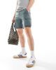 ONLY & SONS ONLY & SONS pull on linen mix cargo shorts in teal-Green - 4