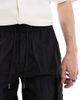 ONLY & SONS ONLY & SONS pull on technical cargo shorts in black - 2