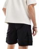 ONLY & SONS ONLY & SONS pull on technical cargo shorts in black - 4