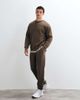 ONLY & SONS ONLY & SONS relaxed fit crew neck sweatshirt in washed brown - part of a set-Gray - 2