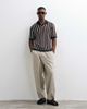 ONLY & SONS ONLY & SONS relaxed fit crochet knit polo in brown stripe-White - 4