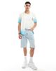 ONLY & SONS ONLY & SONS revere collar shirt with floral print in blue ombre - 3