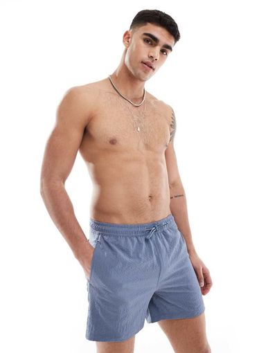 ONLY & SONS ONLY & SONS seersucker swim shorts in blue