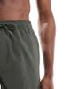 ONLY & SONS ONLY & SONS seersucker swim shorts in dark green - 3