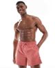 ONLY & SONS ONLY & SONS seersucker swim shorts in dark pink - 1