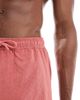 ONLY & SONS ONLY & SONS seersucker swim shorts in dark pink - 2