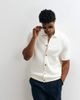 ONLY & SONS ONLY & SONS short sleeve knit shirt in cream-White - 2
