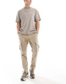 ONLY & SONS Only & Sons slim fit cargo pants in beige-Neutral