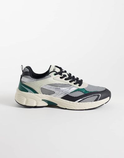 ONLY & SONS ONLY & SONS sneakers in cream and silver-White
