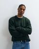 ONLY & SONS ONLY & SONS soft touch light knit sweater in dark green - 1