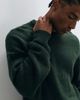 ONLY & SONS ONLY & SONS soft touch light knit sweater in dark green - 3