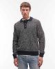 ONLY & SONS ONLY & SONS structured knit sweater with contrast collar in navy - 1