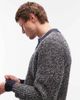 ONLY & SONS ONLY & SONS structured knit sweater with contrast collar in navy - 4
