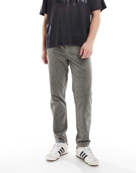 ONLY & SONS ONLY & SONS tapered corduroy pants in dark sage-Green