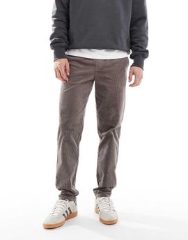 ONLY & SONS ONLY & SONS tapered corduroy pants in light brown