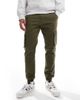 ONLY & SONS ONLY & SONS tapered fit cargo pants with cuffed bottom in khaki-Green - 1