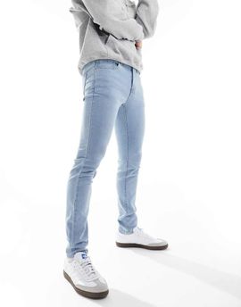 ONLY & SONS Only & Sons warp skinny fit jeans in light blue wash