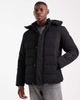 ONLY & SONS ONLY & SONS waterproof hooded puffer coat in black - 1