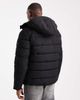 ONLY & SONS ONLY & SONS waterproof hooded puffer coat in black - 3