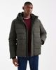 ONLY & SONS ONLY & SONS waterproof hooded puffer coat in dark gray brown - 1