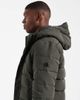 ONLY & SONS ONLY & SONS waterproof hooded puffer coat in dark gray brown - 4