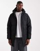 ONLY & SONS ONLY & SONS waterproof longline puffer jacket with hood in black - 1