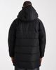 ONLY & SONS ONLY & SONS waterproof longline puffer jacket with hood in black - 3