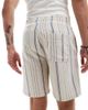 ONLY & SONS ONLY & SONS woven short in beige & blue stripe - part of a set - 4