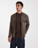 ONLY & SONS ONLY & SONS zip through crochet knit with pocket in navy & brown - 1