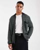 ONLY & SONS ONLY & SONS zip up crochet knit sweater with pocket in black & green - 1